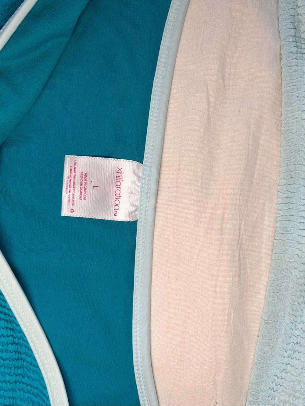 Two-Tone Teal Bikini Set Xhilaration - Picture 2 of 7